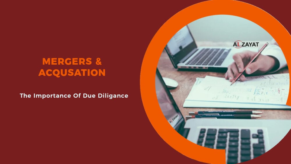 Business professionals conducting due diligence in M&A transaction