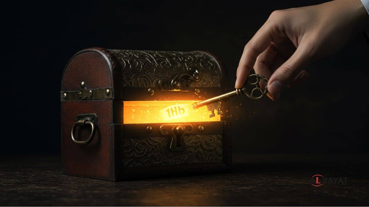 An image representing the strategic nature of estate planning and will drafting in Egypt, featuring a golden key unlocking a small, separate section of a larger, ornate box.