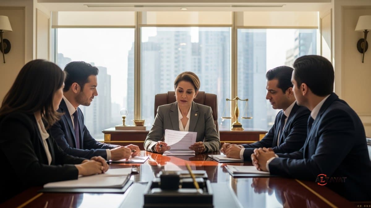 A senior lawyer discussing Egyptian Inheritance Law No. 219 of 2017 with a client